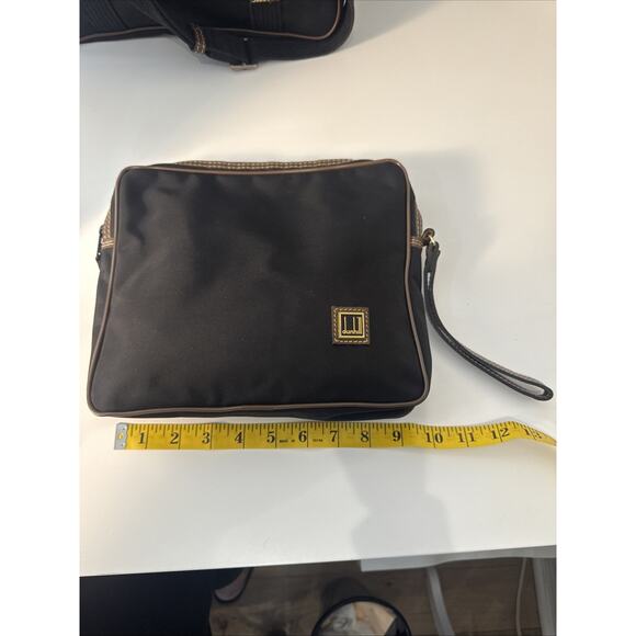 Dunhill Crossbody Messenger / Shoulder Bag &‎ Wristlet Pouch Black - Picture 14 of 16
